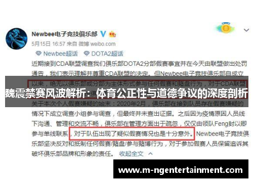 魏震禁赛风波解析：体育公正性与道德争议的深度剖析